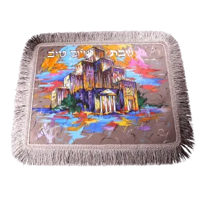 Challah Cover “SYNAGOGUE MENORAH” Art