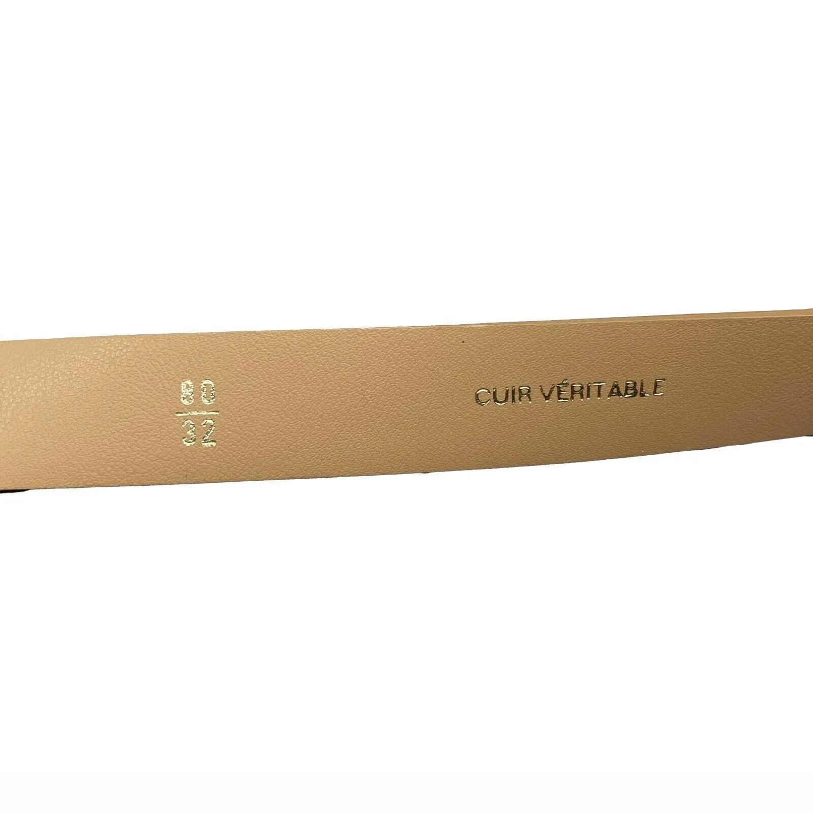 CHANEL - 01P 2001 Spring Vintage Leather Belt -Salmon / Gold 80 / 32