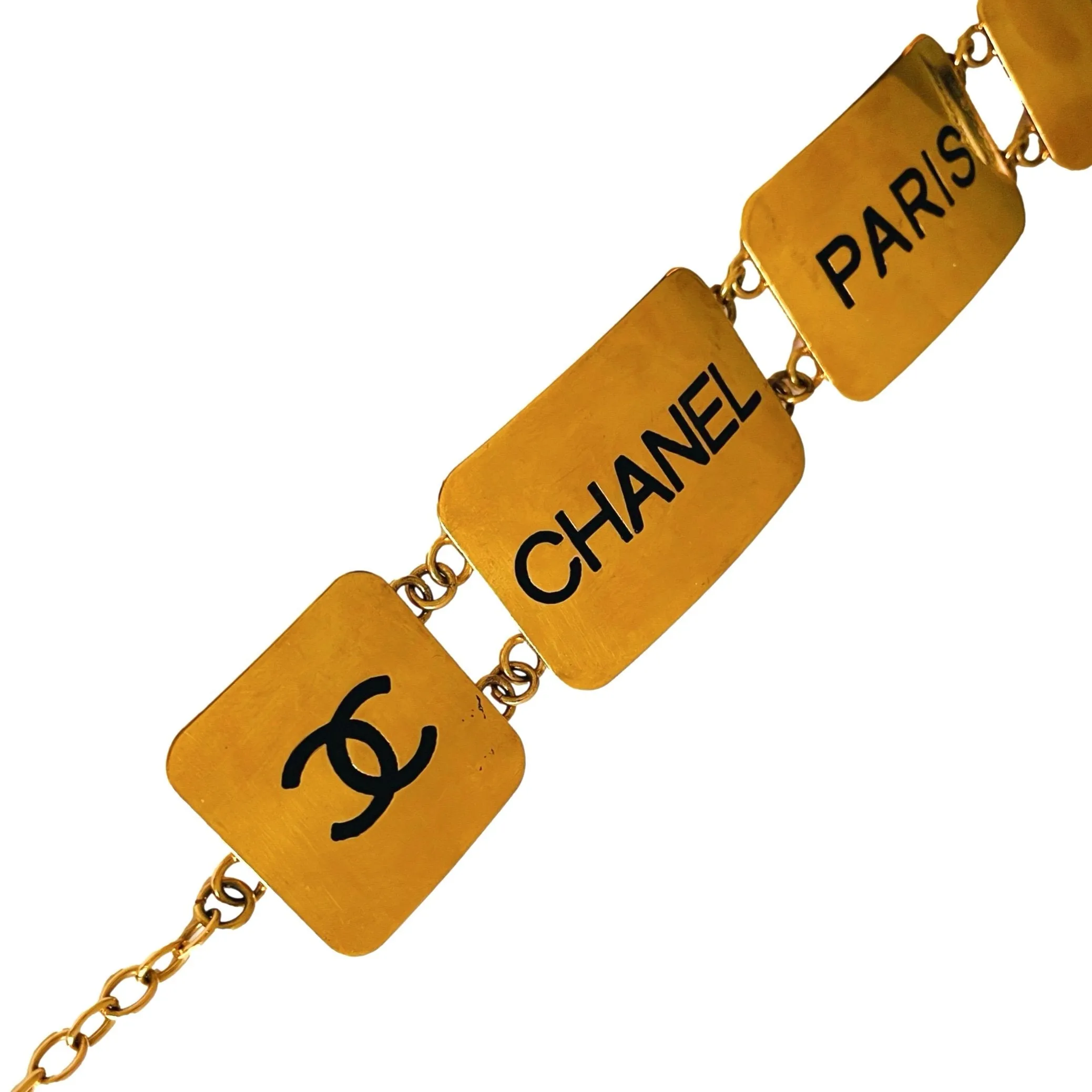 Chanel Gold Logo Jumbo Link Belt