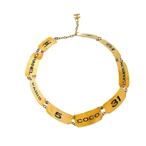 Chanel Gold Logo Jumbo Link Belt