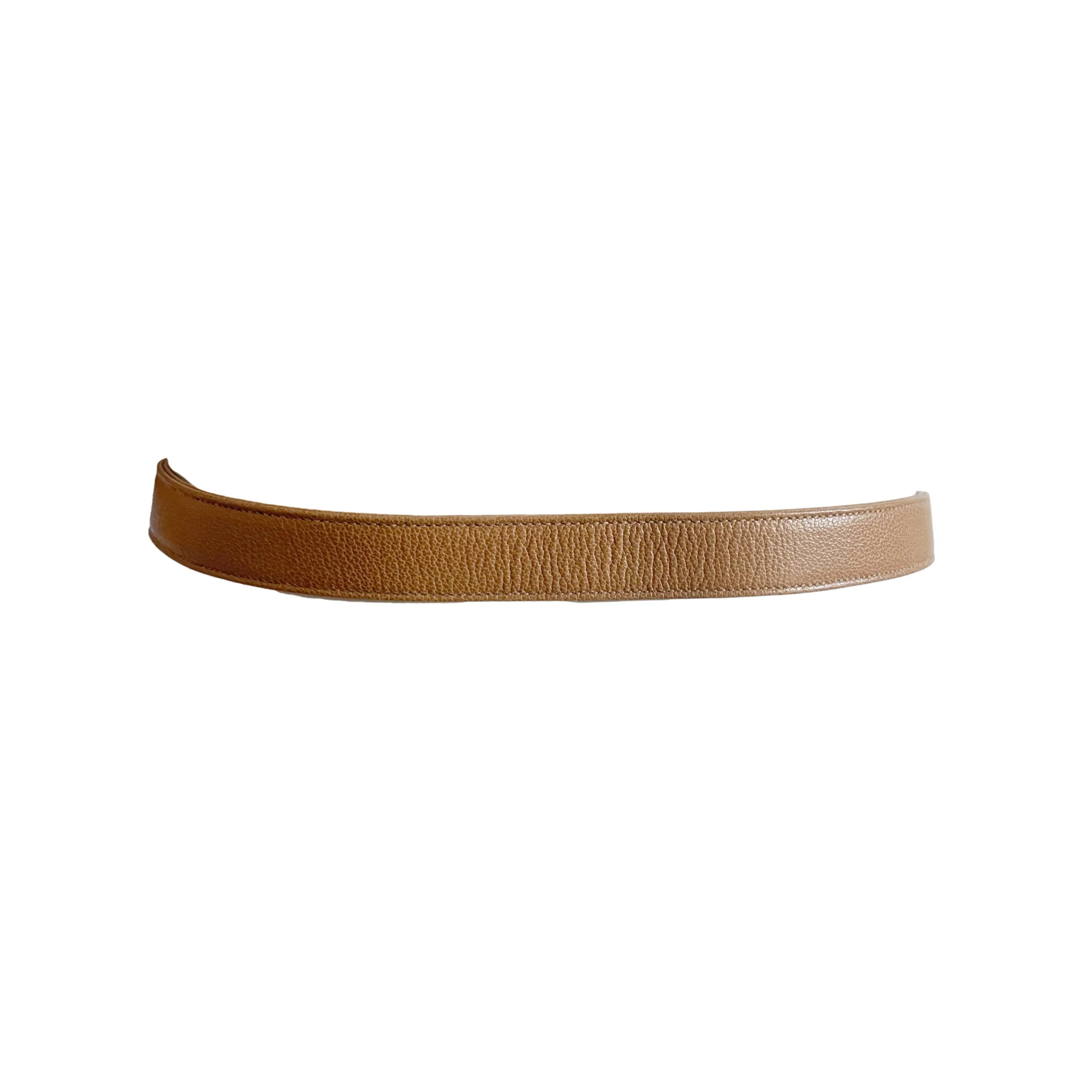 Chanel Nude Logo Leather Belt