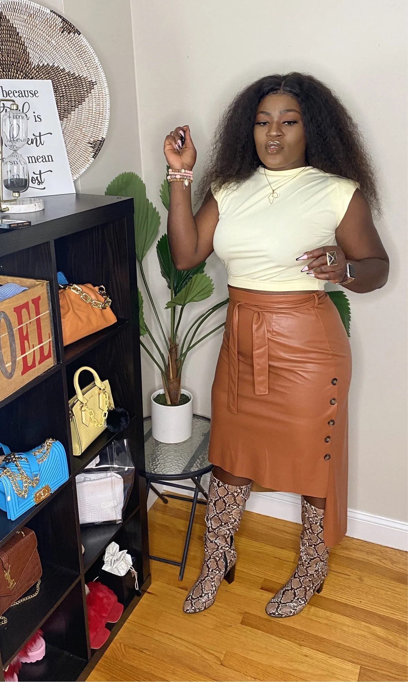 Chantel Vegan Leather Skirt