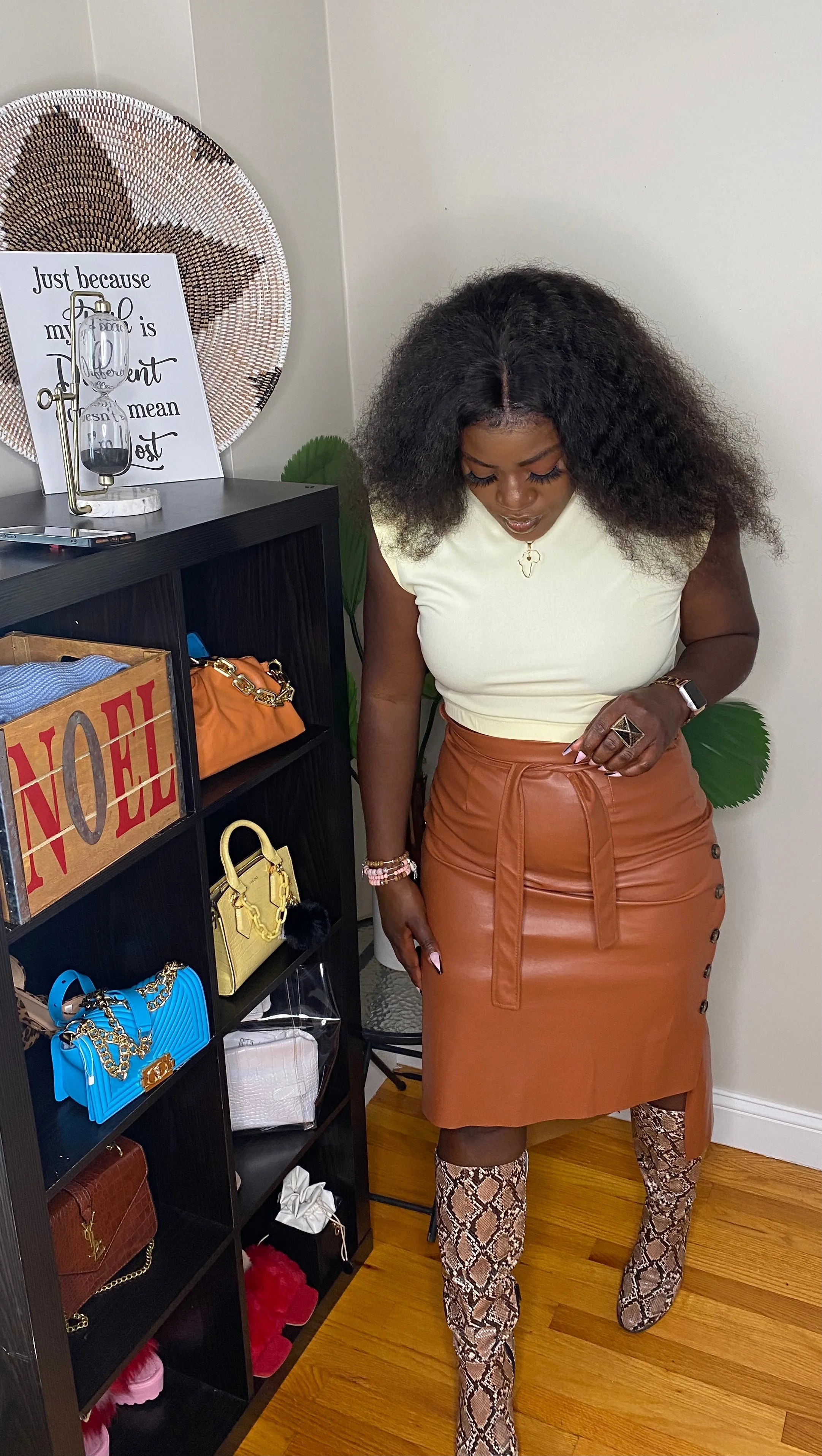 Chantel Vegan Leather Skirt