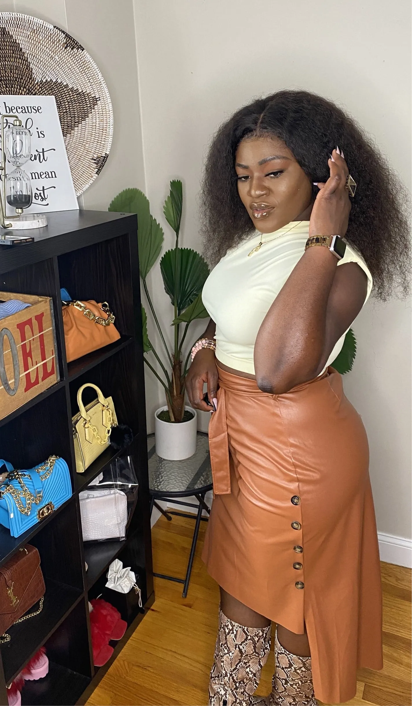Chantel Vegan Leather Skirt