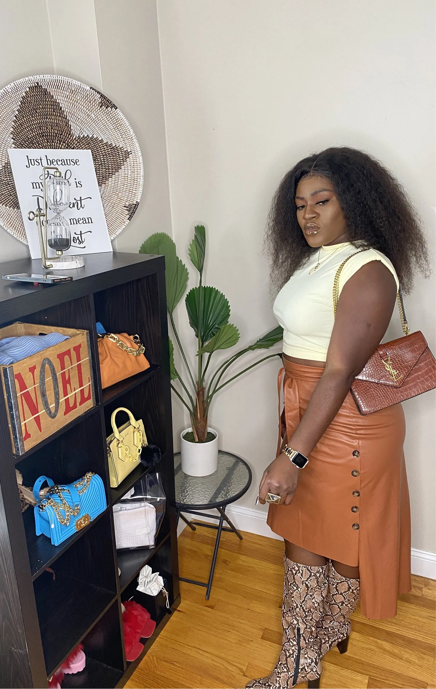 Chantel Vegan Leather Skirt
