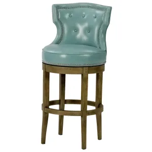 Charlotte Leather Swivel Counter Stool