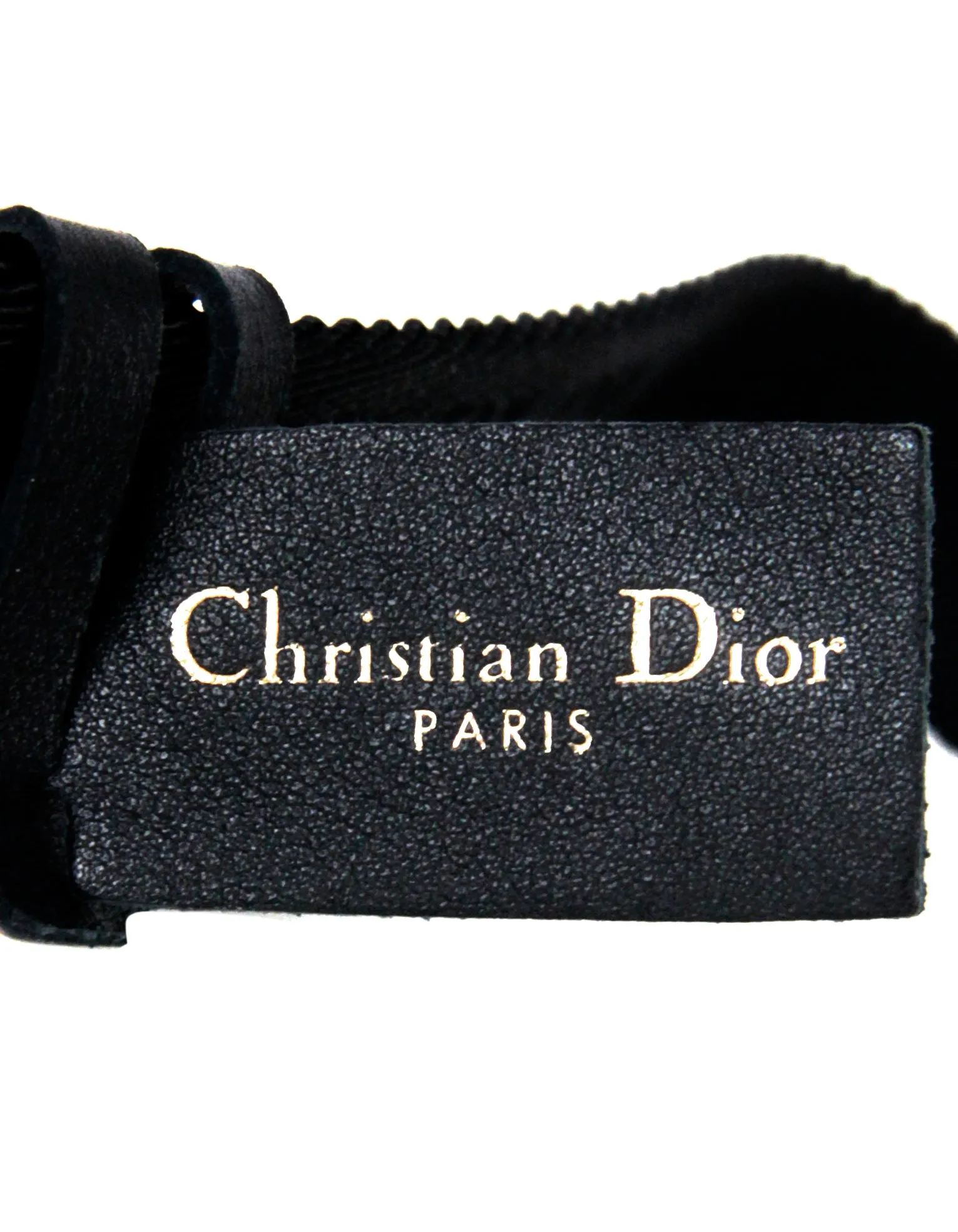 Christian Dior 20mm Black Jacquard Saddle Belt sz L