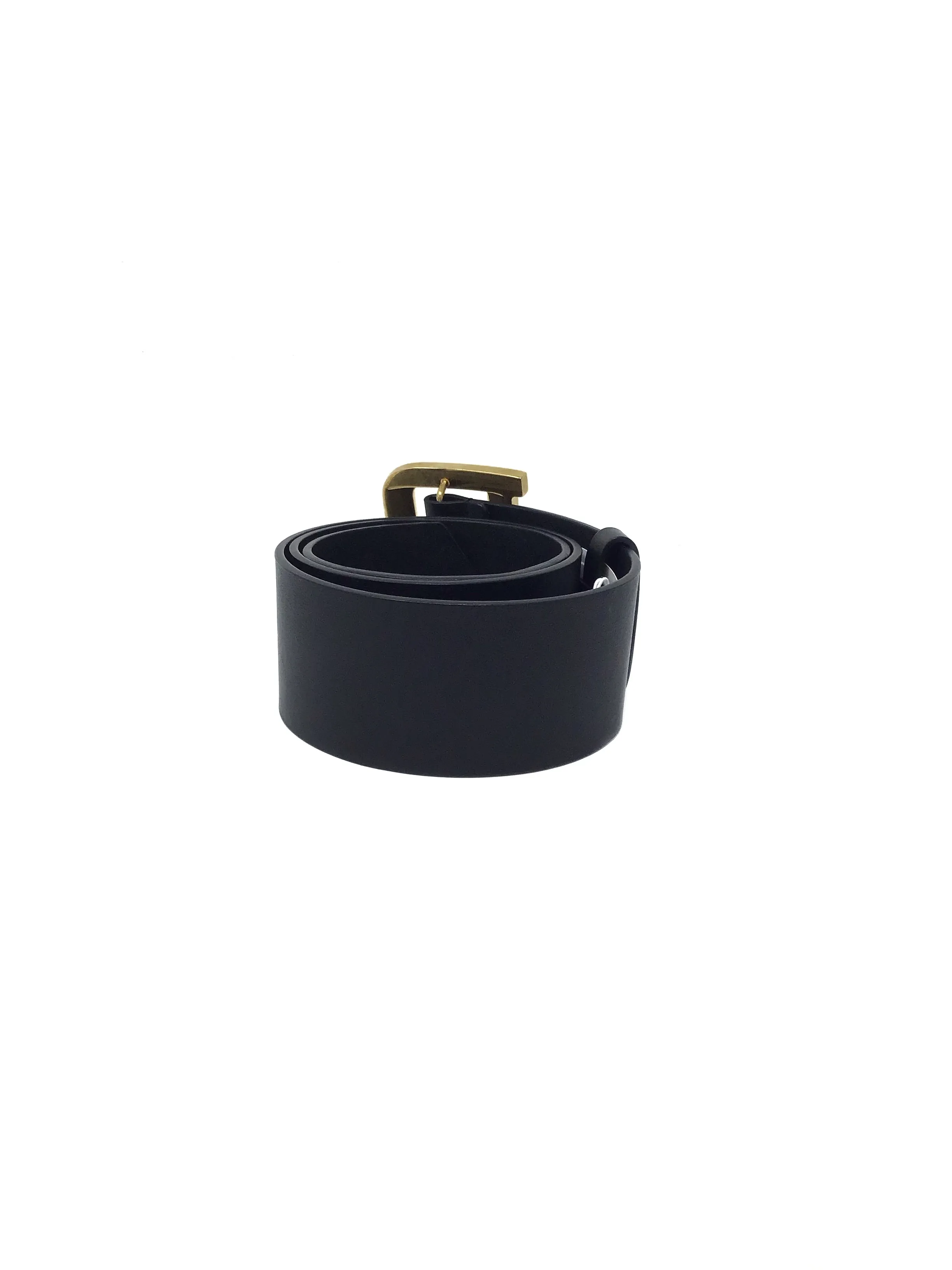Christian Dior Size 80 Black/Gold 'Diorquake' Calfskin Wide Belt