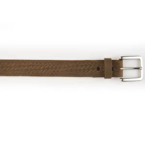 CK108   1 1/2" Basket Weave Belt- Brown