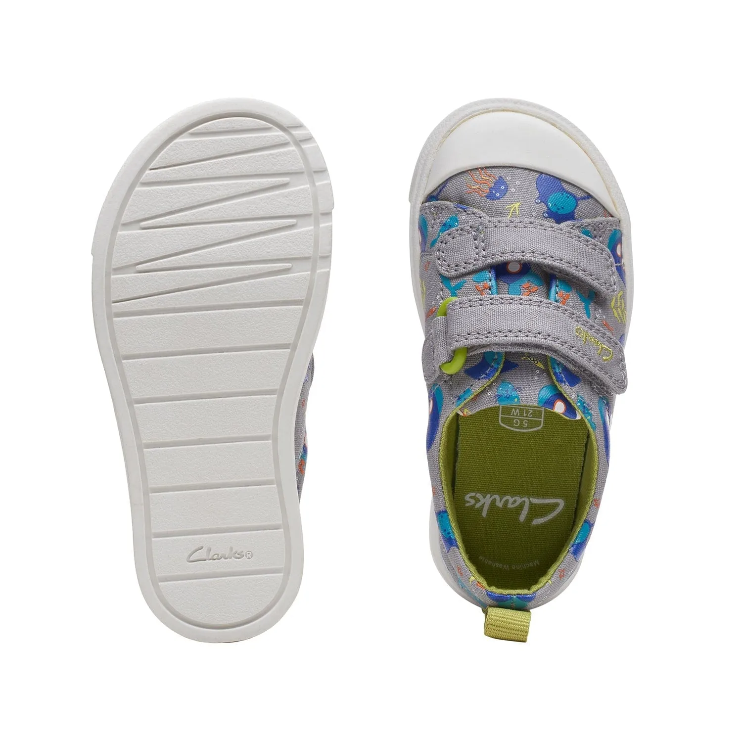 Clarks City Bright Toddler - Bk Leather - 261720407 - H (Wide)