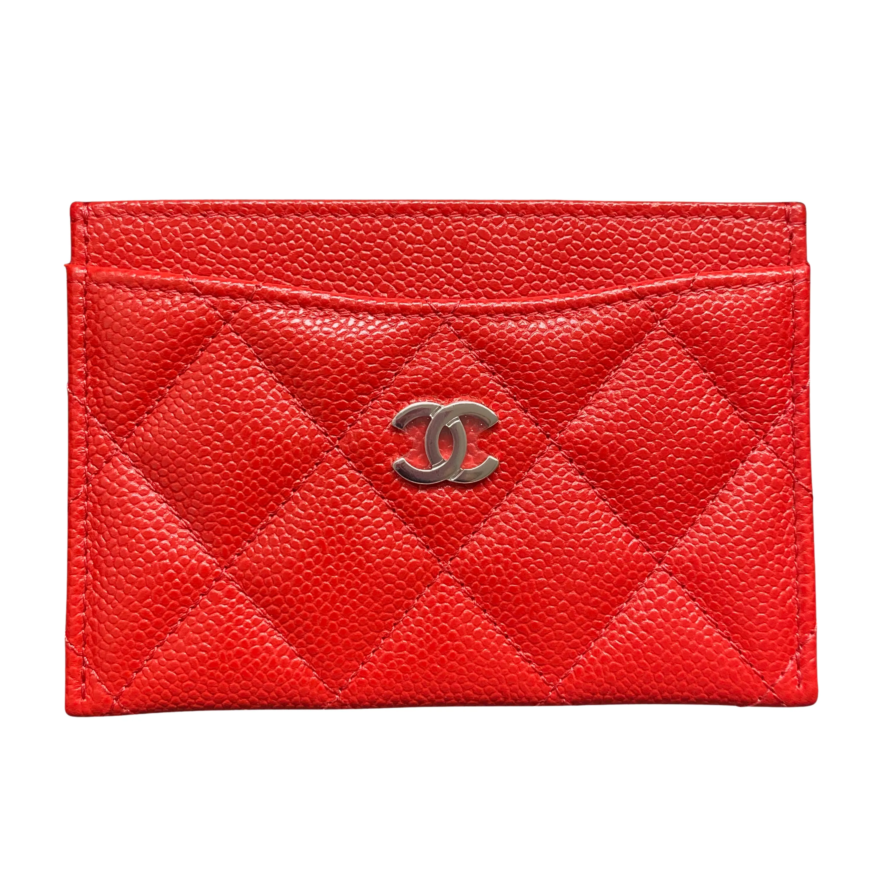 Classic Card Holder in Red Caviar