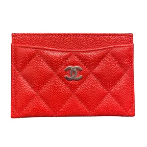 Classic Card Holder in Red Caviar