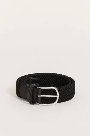 Classic Elastic Woven Belt Black