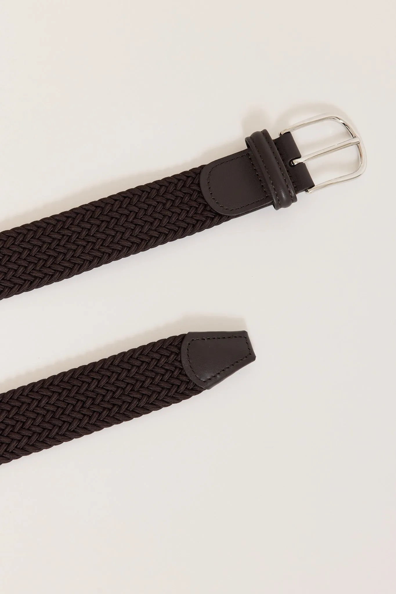 Classic Elastic Woven Belt Brown