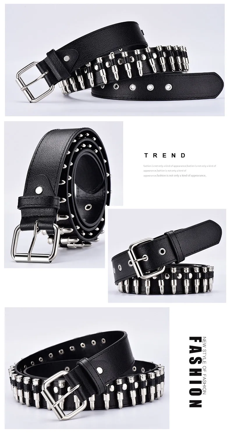 Classic Street Punk Bullet Belt