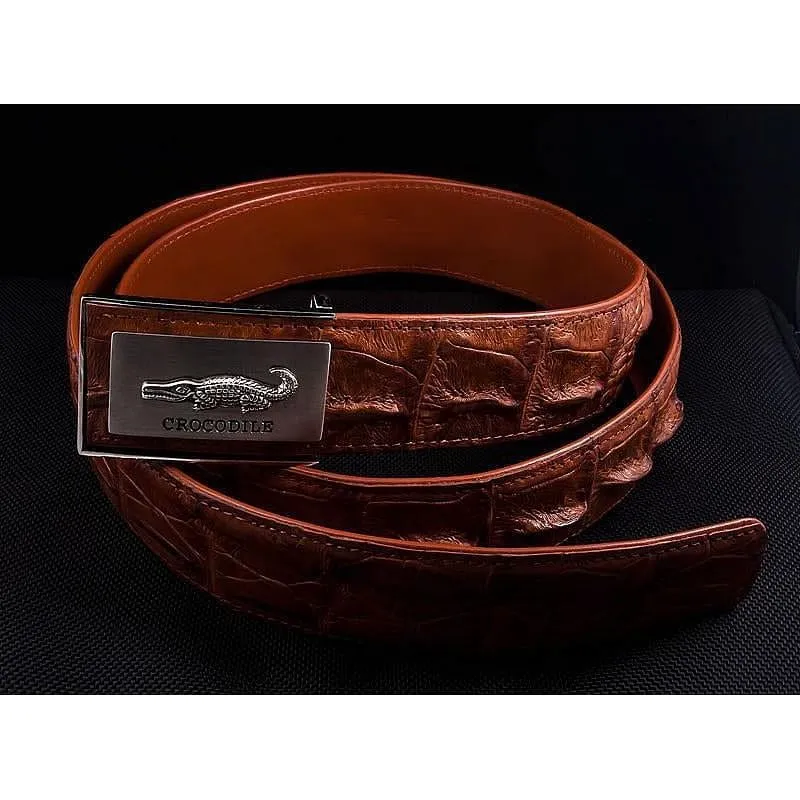 Cognac Crocodile Belts
