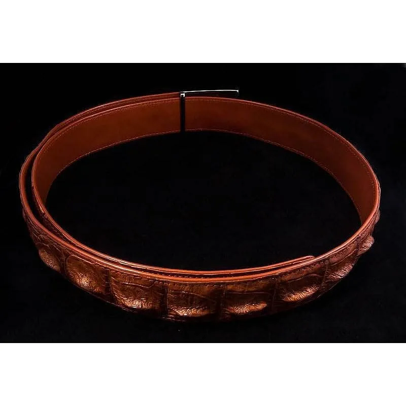 Cognac Crocodile Belts