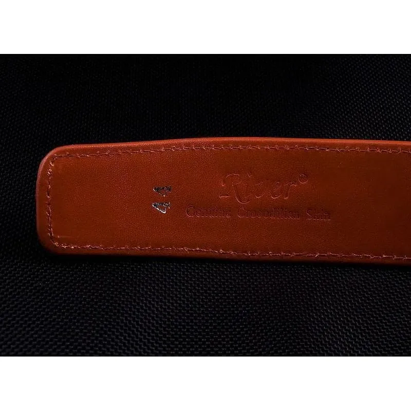 Cognac Crocodile Belts