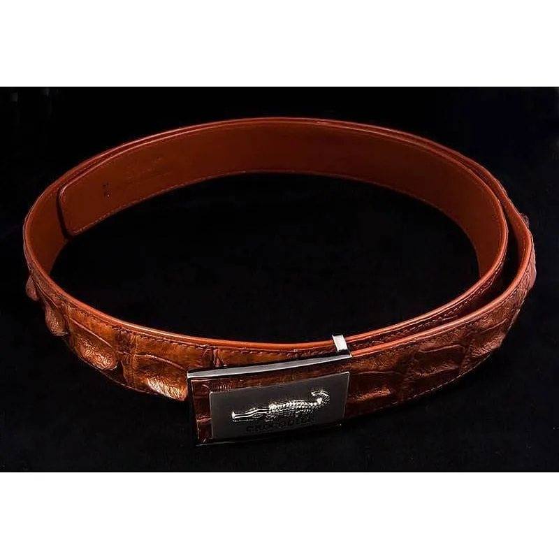 Cognac Crocodile Belts