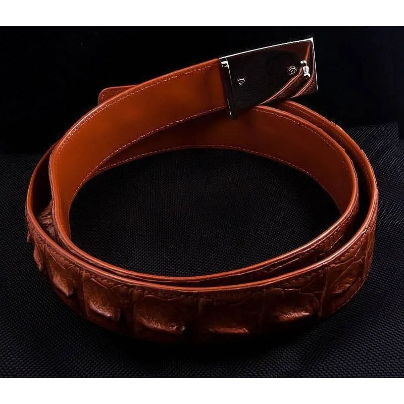 Cognac Crocodile Belts