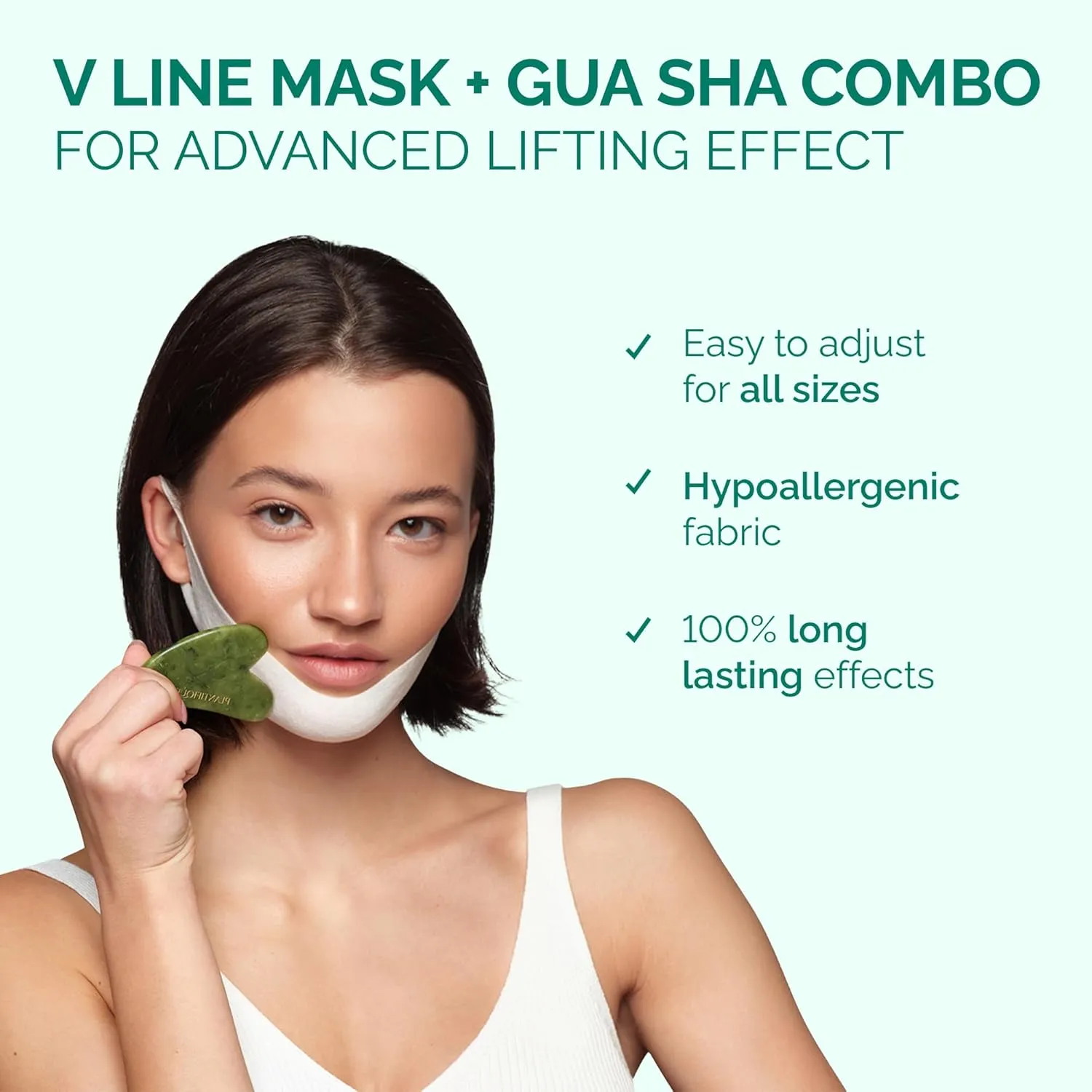 Collagen Mask for face 5 PCS, Chin Strap for Women & Men
