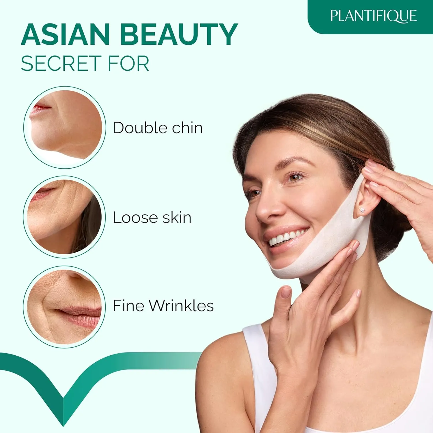 Collagen Mask for face 5 PCS, Chin Strap for Women & Men