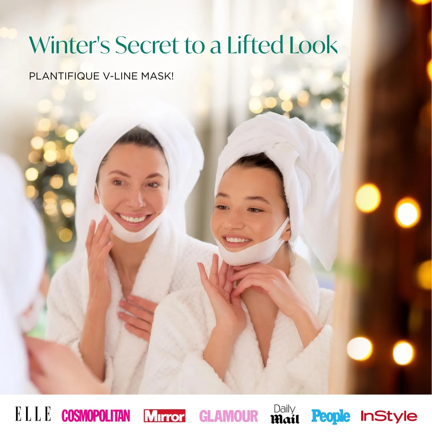 Collagen Mask for face 5 PCS, Chin Strap for Women & Men
