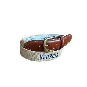 Collegiate Embroidered Belt (Khaki)