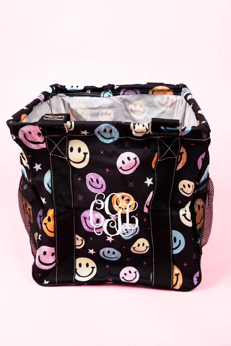 Come On Get Happy Mini Collapsible Haul-It-All Basket with Mesh Pockets