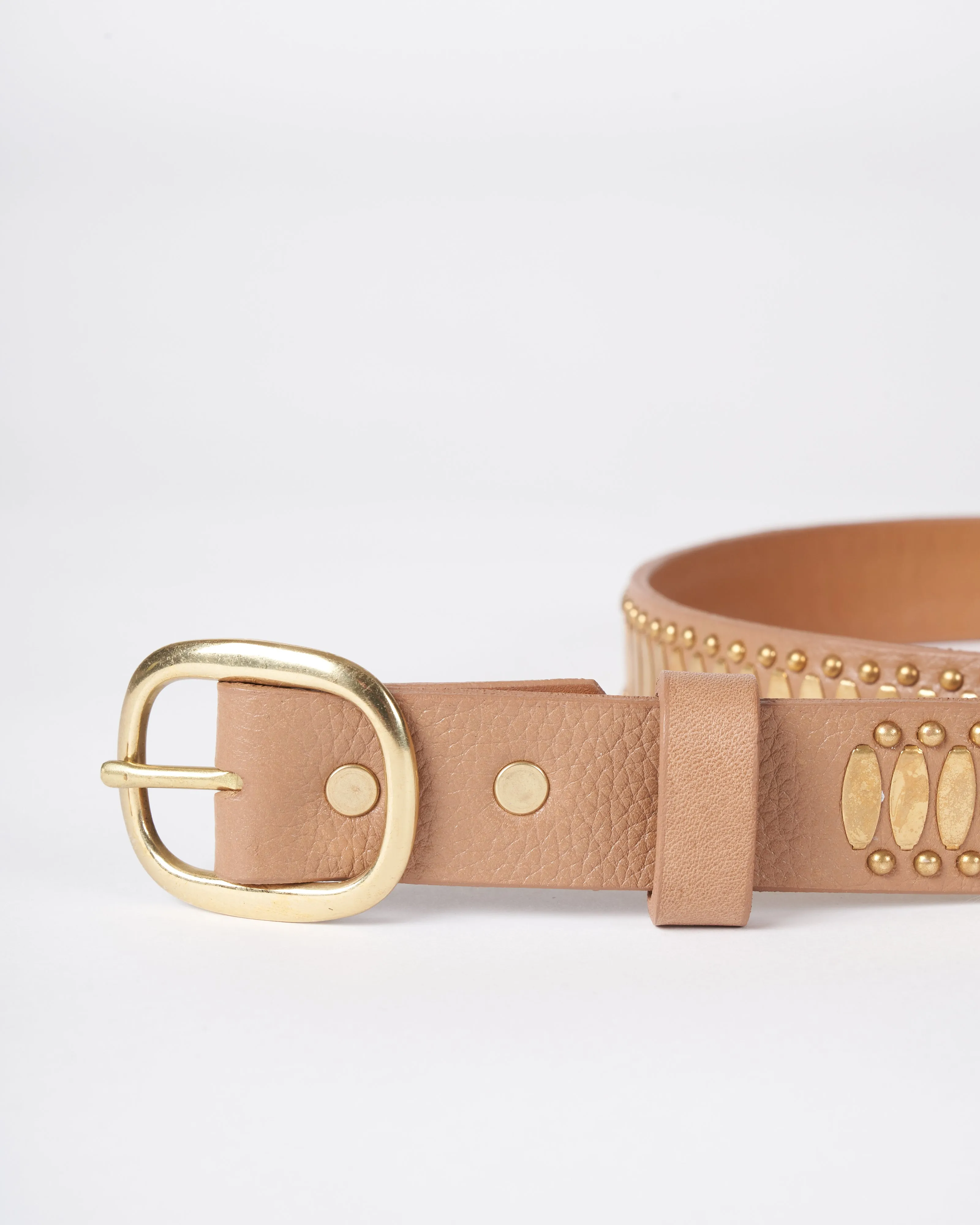 concha belt - natural nappa