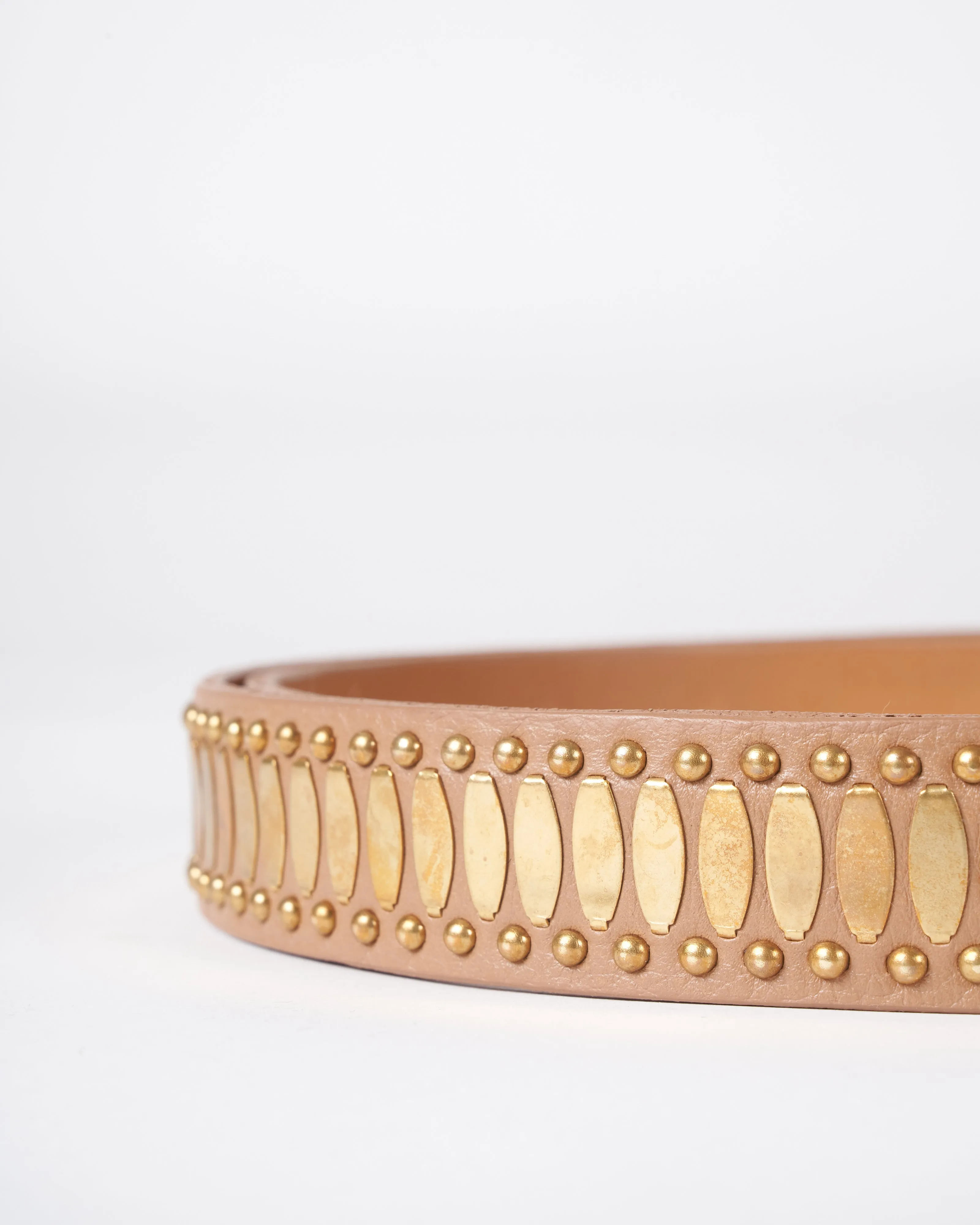 concha belt - natural nappa