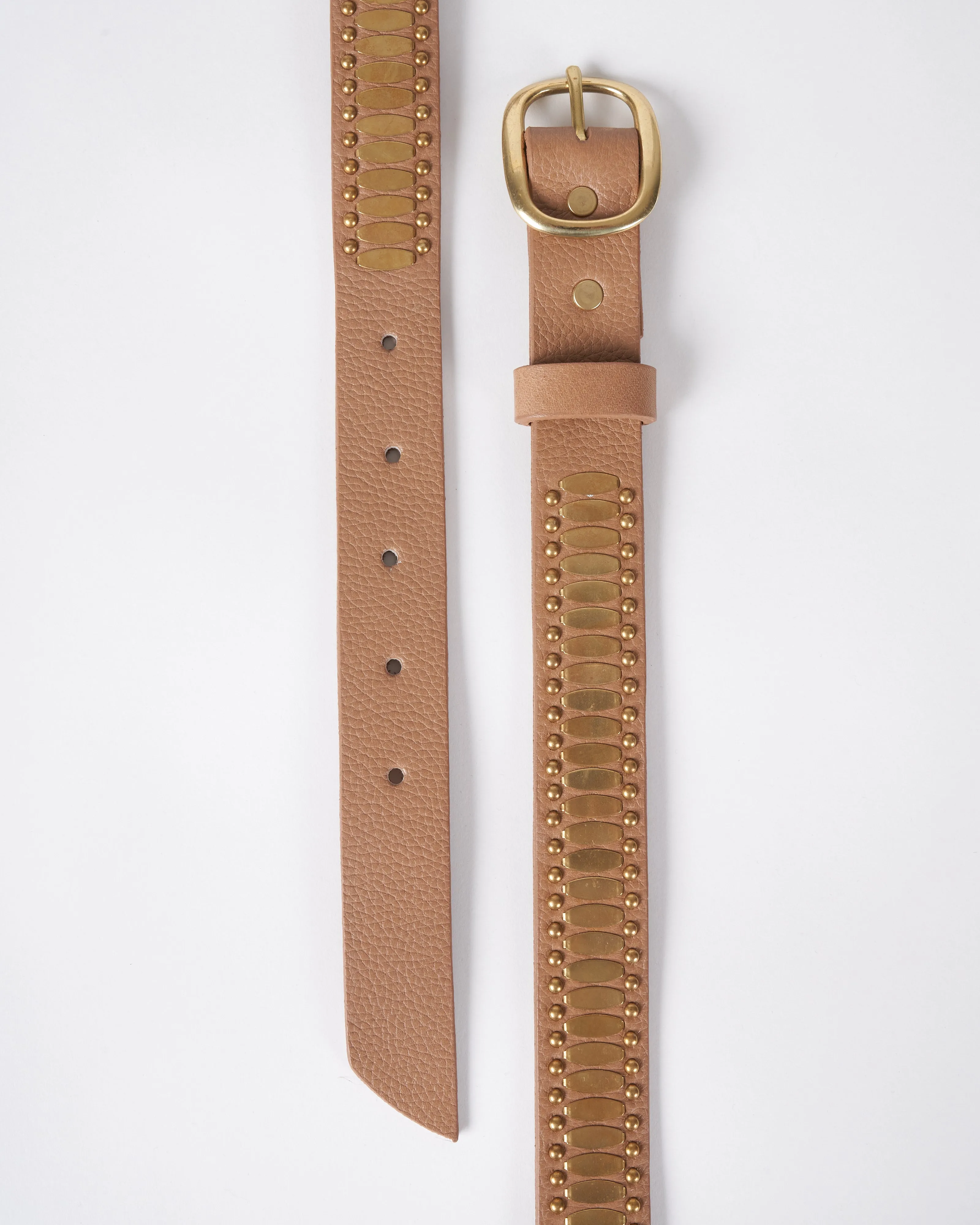 concha belt - natural nappa
