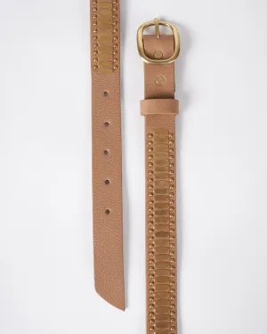 concha belt - natural nappa