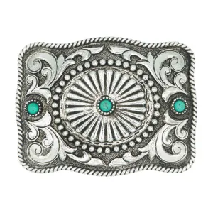 Concho with Turquoise Accents Buckle