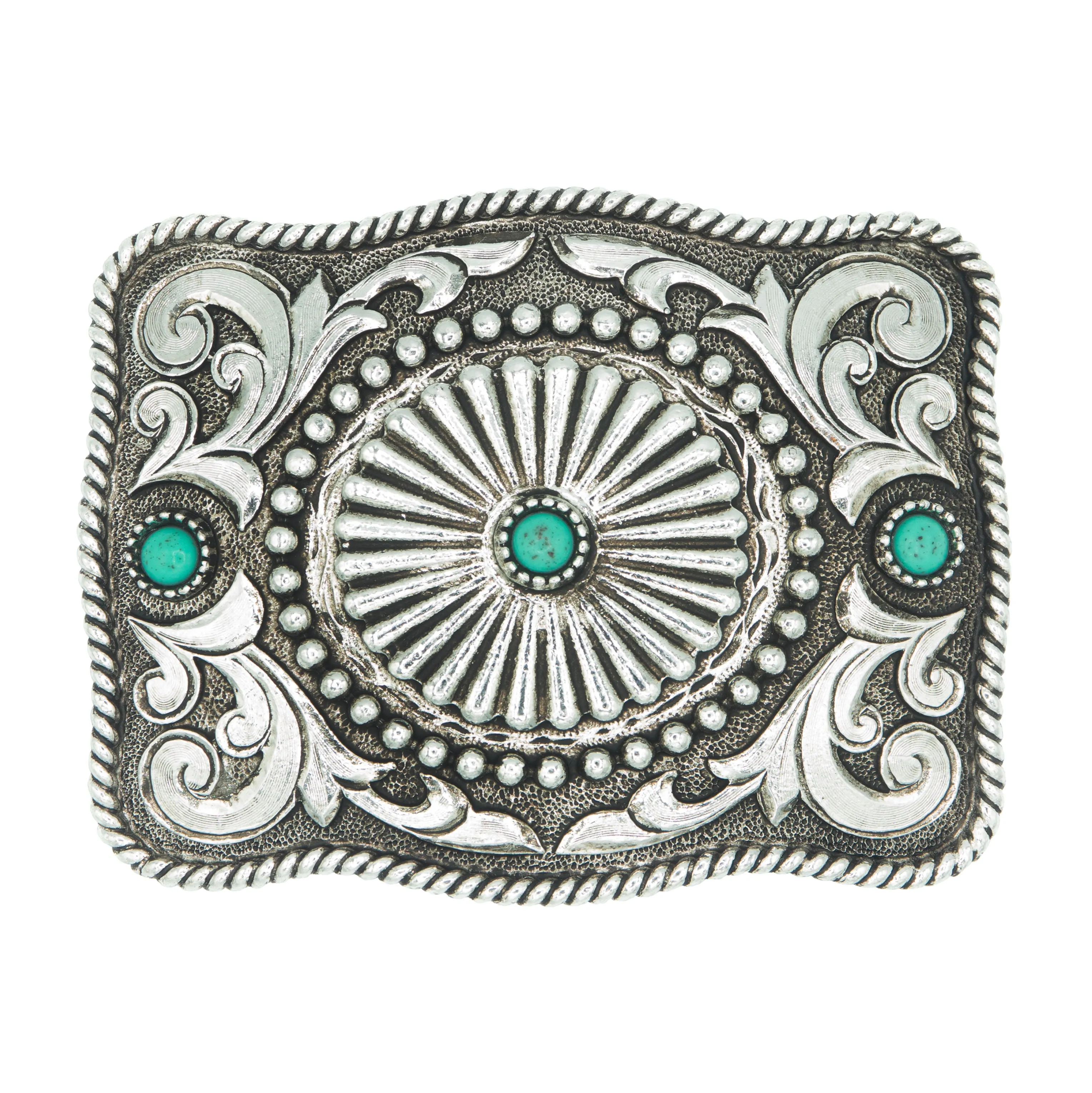 Concho with Turquoise Accents Buckle
