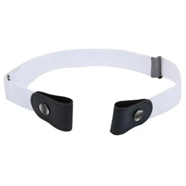 Cool Buckle-Free Stretch Elastic Waist Belt Unisex New Style No Buckle Fashion Waistbands For Men And Women Simple Black Stretch Belt Invisible Elastic Belt For Jeans Pants Dresses