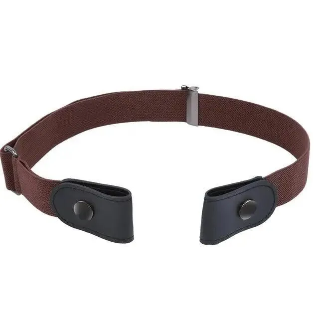 Cool Buckle-Free Stretch Elastic Waist Belt Unisex New Style No Buckle Fashion Waistbands For Men And Women Simple Black Stretch Belt Invisible Elastic Belt For Jeans Pants Dresses