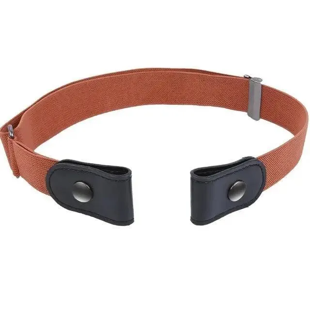 Cool Buckle-Free Stretch Elastic Waist Belt Unisex New Style No Buckle Fashion Waistbands For Men And Women Simple Black Stretch Belt Invisible Elastic Belt For Jeans Pants Dresses