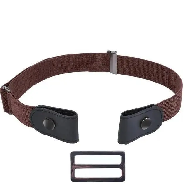 Cool Buckle-Free Stretch Elastic Waist Belt Unisex New Style No Buckle Fashion Waistbands For Men And Women Simple Black Stretch Belt Invisible Elastic Belt For Jeans Pants Dresses