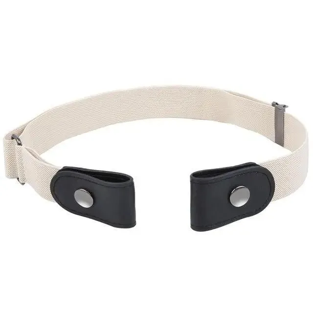 Cool Buckle-Free Stretch Elastic Waist Belt Unisex New Style No Buckle Fashion Waistbands For Men And Women Simple Black Stretch Belt Invisible Elastic Belt For Jeans Pants Dresses
