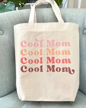 Cool Mom Print Canvas Tote Bag