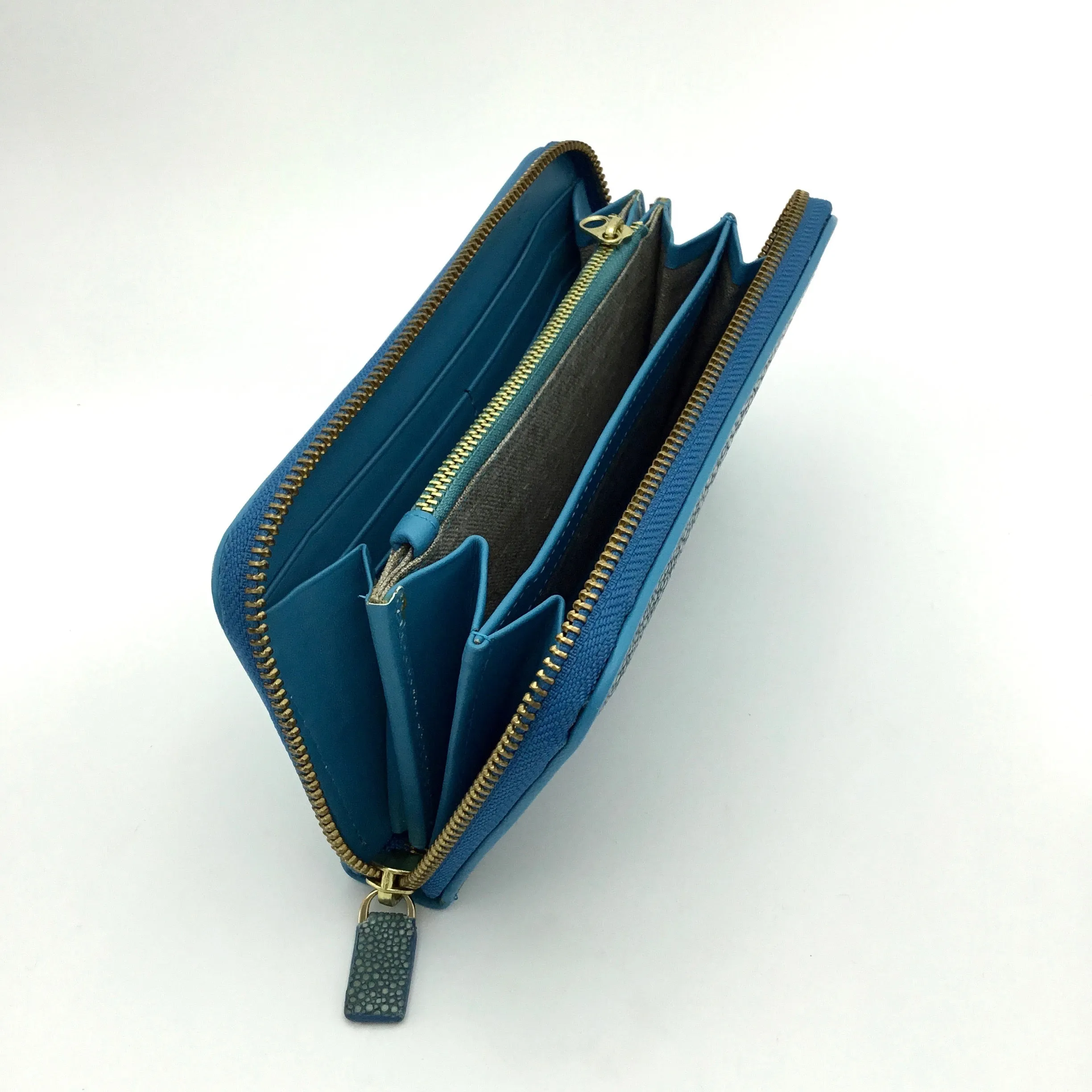 Cora Classic Shagreen Zip Around Wallet