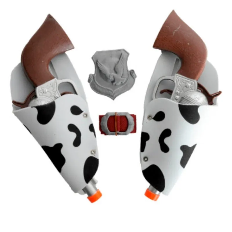 Cowboy Cowprint Double Gun Set - Black & Pink