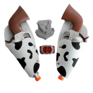 Cowboy Cowprint Double Gun Set - Black & Pink