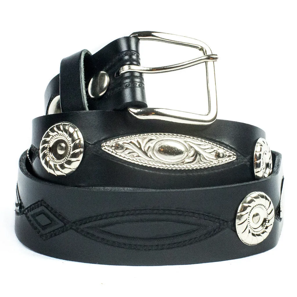 CP-2  1 1/2" Belt w/ Concho & Plate
