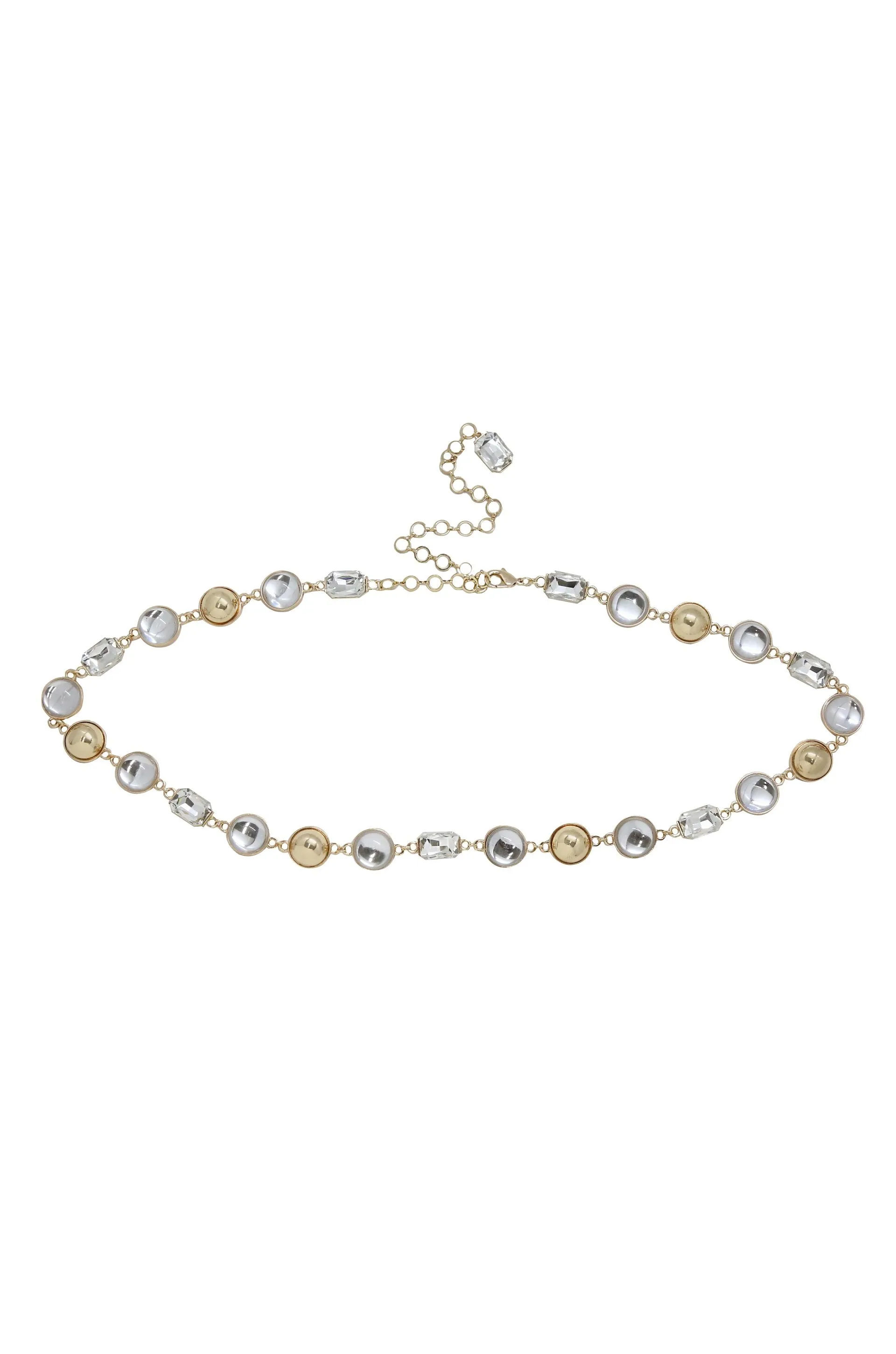 Crystal Bling Belt in Gold