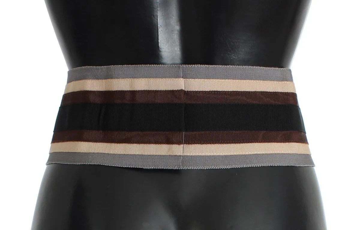 Crystal Brass Wide Waist Runway Belt