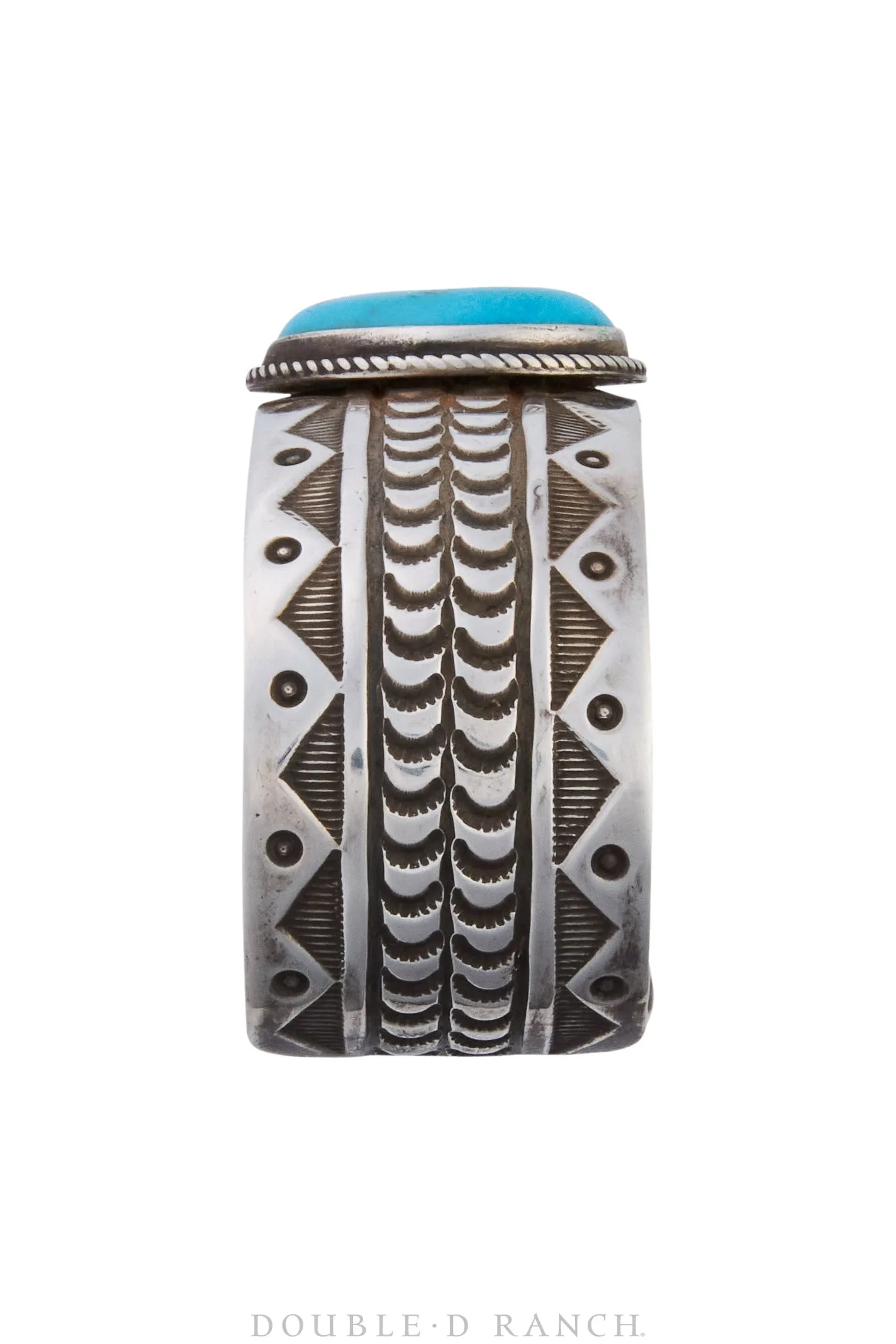 Cuff, Natural Stone, Turquoise, Stampwork, Hallmark, Vintage, 3755