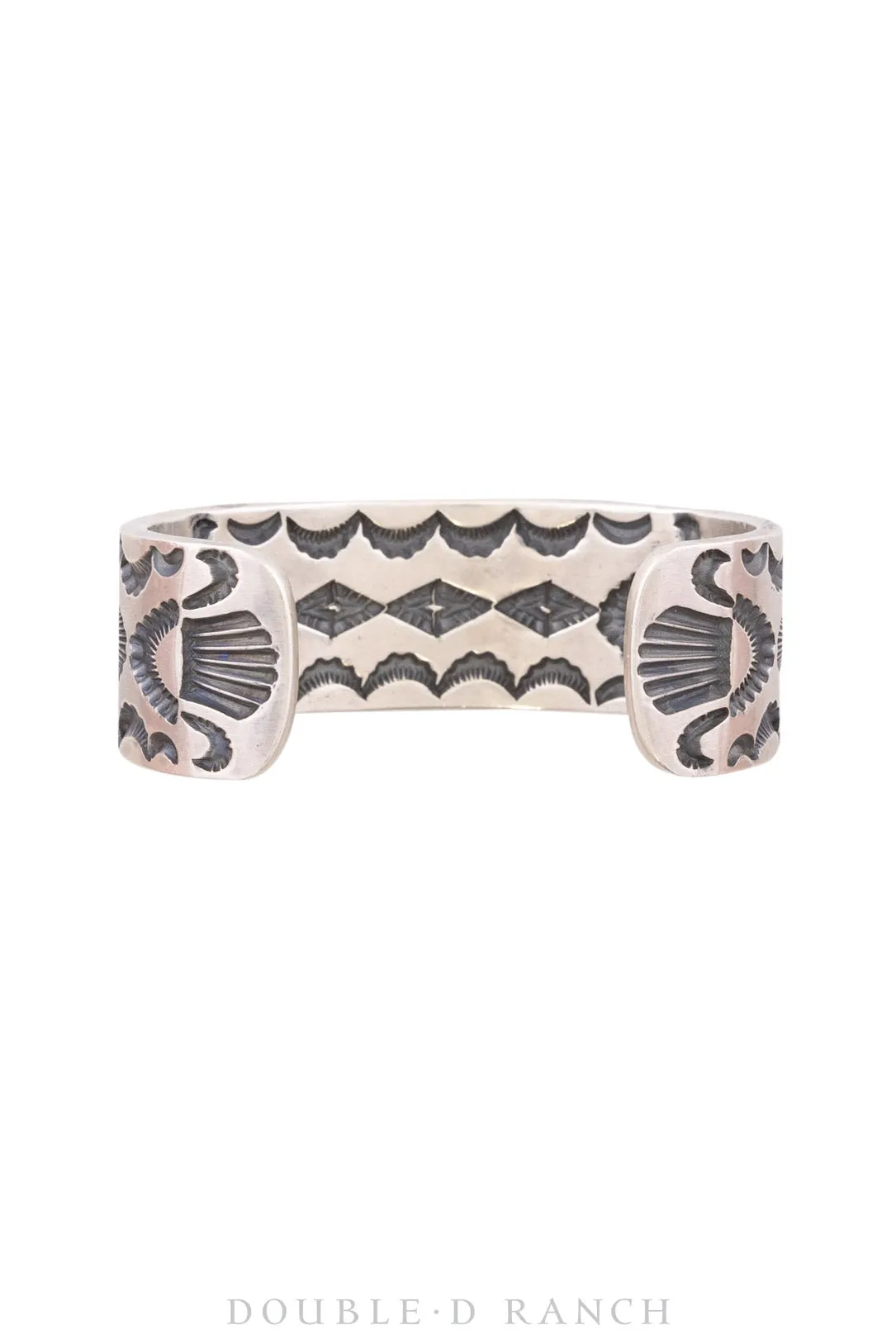 Cuff, Row, Red Spiny Oyster, 2 Rows, Heavy Stampwork Underside, Kirk Smith Hallmark, Vintage, 3138