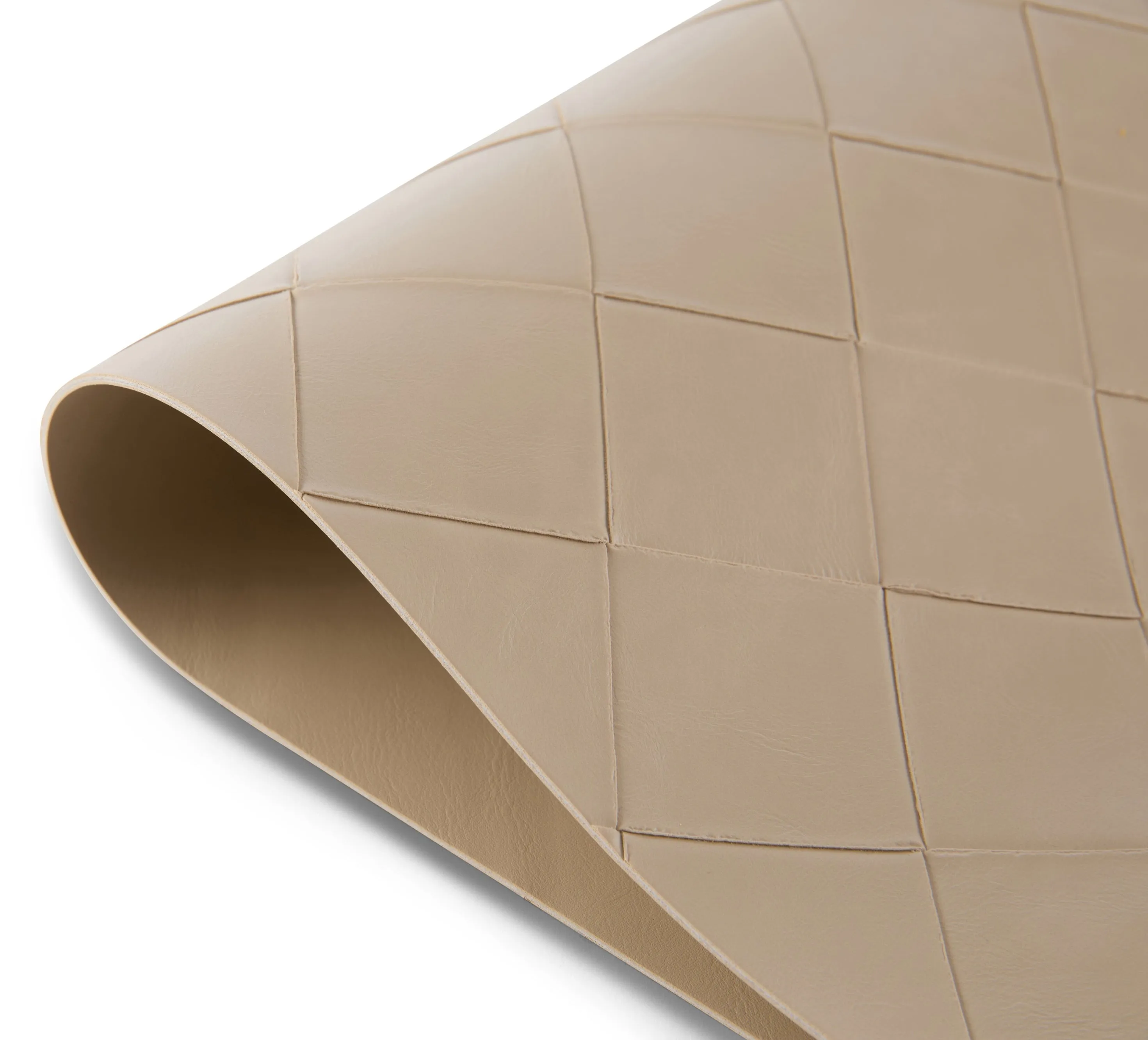 Dainty Home Modena Premium Vegan Leather Reversible 2 Pattern 12" x 18" Rectangular Placemat Set Of 4